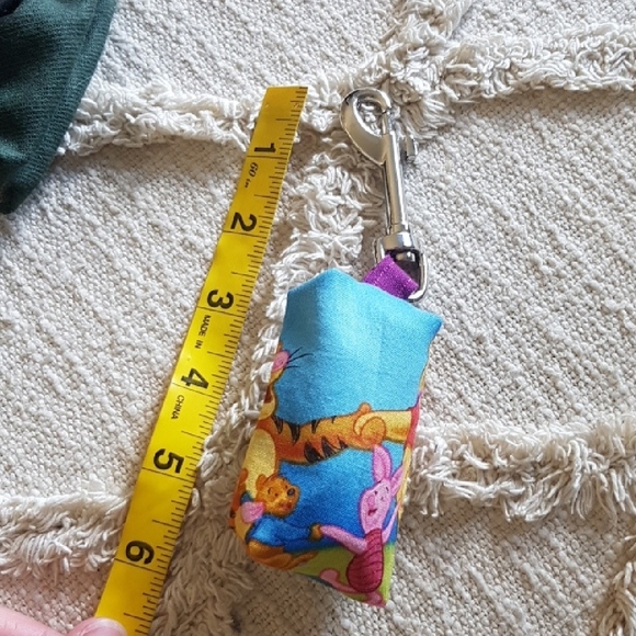 Doggy DOO Doggy Poo Bag Blue and Yellow Disney Winnie The Pooh Handsewn Pouch - Picture 4 of 4